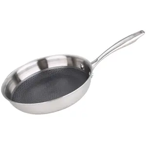 Comparateur de prix : Poêle à frire acier inoxydable aluminium masterpro 20x4. 2cm hi-tech 3