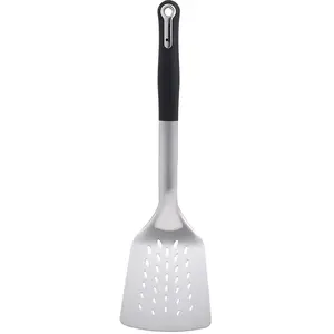 Bergner - Spatule cannelée pour les foodies argentée - D. 33,6x9,5x4,6... pas cher