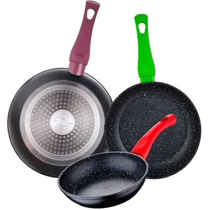 Comparateur de prix : San Ignacio Jolie Set de 3 poêles en aluminium forgé 18, 22 et 26 cm