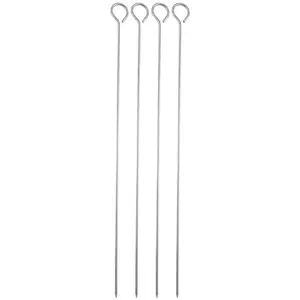 Bergner - Lot de 4 Brochettes pour barbecue argentées H.36cm OS pas cher