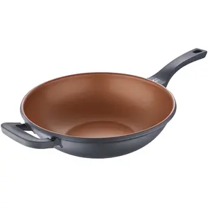 Bergner - Wok adaptée à l'induction cuivre - D. 32 x 9,5 cm OS pas cher