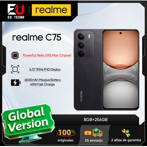 Comparateur de prix : realme C75 17,1 cm (6.72") Double SIM Android 14 4G USB Type-C 8 Go 256 Go 5828 mAh Noir
