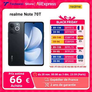 Comparateur de prix : Smartphone realme rmx5313 6,74 octa core 4 gb ram 64 gb noir