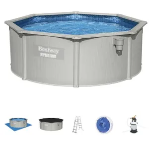 Bestway 56574 Piscine Hydrium cm 360x120 h ronde avec cadre de pompe e'chelle ... pas cher
