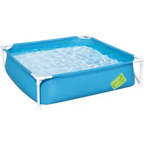 Piscine carrée avec structure en métal bébé mon premier Bestway 56217 pas cher