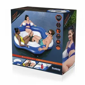 Ilot gonflable Bestway Island x3 1.91m * 1.73m Blanc Taille : Unique pas cher