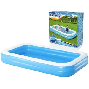 Comparateur de prix : BESTWAY Piscine Gonflable Enfant familiale rectangulaire De Luxe Bleu ...
