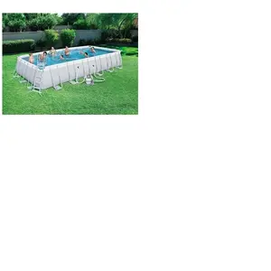 Bestway piscine acier rectangulaire - 7.32 x 3.66 x 1.32 m- filtre à sable pas cher