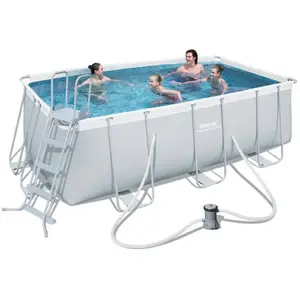 Bestway Piscine Hors Sol 56456 Rectangulaire Power Frame 412 x 201 x 122 cm