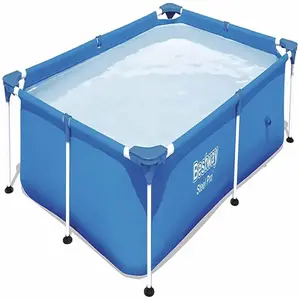 Comparateur de prix : Bestway Piscine hors sol rectangle Steel Pro(tm) 221 x 150 x 43 cm bleu clair