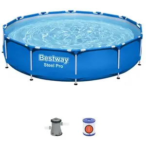 Comparateur de prix : Bestway Piscine hors sol ronde Steel Pro 366 x 76 cm avec pompe