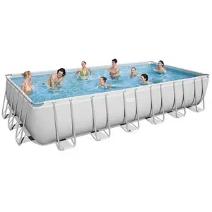 Comparateur de prix : Bestway Piscine hors sol rectangulaire Power Steel 732 x 366 x 132 cm