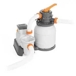 Comparateur de prix : Bestway 58497 Filtre à sable 5,678 m3/h, pompe 230 W, pré-filtre Blanc