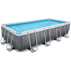 Piscine Autoportante Tubulaire Bestway Power Steel Design Rotin 549x27...Vendu parcarrefour