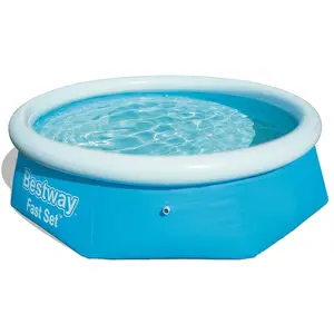 Comparateur de prix : Bestway 57265 Piscine hors sol Fast Set diamètre 244 x 66 cm,