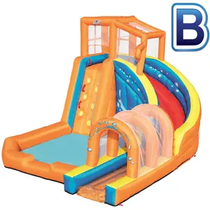Bestway H2OGO! Parc aquatique Turbo Splash Pataugeoire avec toboggan et mur d'escalade pas cher