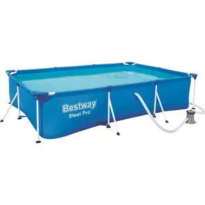 Comparateur de prix : Bestway Piscine tubulaire rectangulaire steel pro frame 3.00 x 2.01 x h.066 m