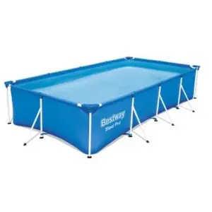 Comparateur de prix : A Forged Tool Piscine hors-sol rectangulaire en acier Pro 400x211x81cm Bestway 56424