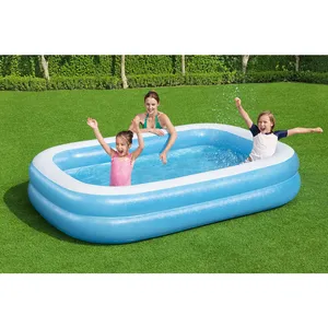 Comparateur de prix : Bestway Piscine gonflable familiale rectangulaire Bleu - 269 x 175 x 51cm
