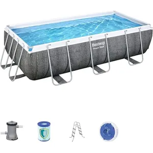 Piscine Hors-sol Tubulaire Bestway Power Steel Design Rotin 404x201x10...