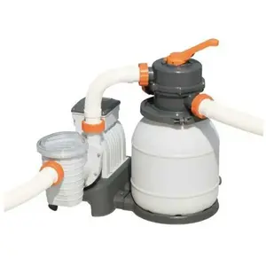 Comparateur de prix : Bestway 58497 Filtre à sable 5,678 m3/h, pompe 230 W, pré-filtre Blanc