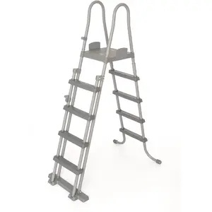 Bestway 58332 Echelle de sécurité 2 x 4 marches avec plateforme pour piscine hauteur 132 cm