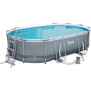 Bestway BESTWAY Kit Piscine ovale tubulaire L4.88 x l3.05 x H1.07m pas cher
