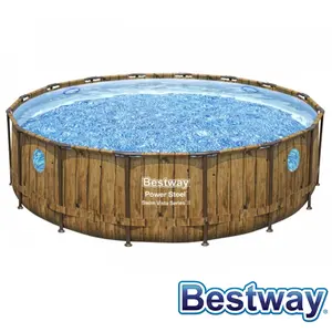 BESTWAY Piscine ronde Frame Pool Swim vista - 488 x 122 cm - Tressé