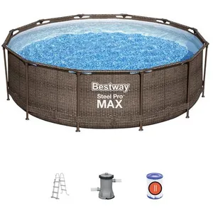 Comparateur de prix : Piscine hors-sol tubulaire Steel Pro Max BESTWAY, Diam.3.66 x H.1 m TU