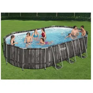 Comparateur de prix : Bestway Ensemble de piscine ovale Power Steel 488x305x107 cm TU