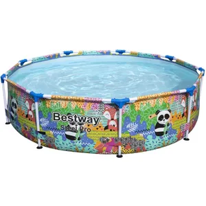 Comparateur de prix : Piscine hors sol ronde Steel Pro  274 x 66 cm motif panda - Bestway