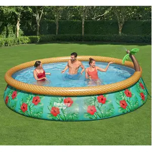 Comparateur de prix : Bestway Ensemble de piscine gonflable Paradise Palms 457x84 cm TU