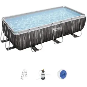 Bestway Piscine HS Power Steel - Filtre à sable et échelle - 404x201x100cm pas cher