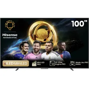 Comparateur de prix : Hisense 100U7KQ TV 2,54 m (100") 4K Ultra HD Smart TV Wifi Noir
