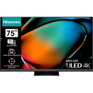 Hisense 75U8KQ 190,5 cm (75 ) 4K Ultra HD Wifi Noir, Gris 650 cd/m² - Neuf pas cher