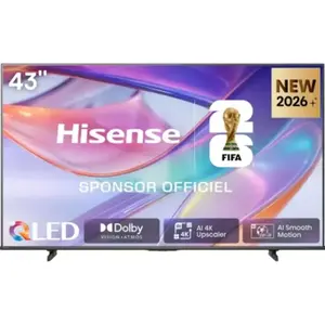 Comparateur de prix : TV Hisense 43E7S (2026) 43 VA QLED 4K UHD Noire
