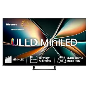 Comparateur de prix : Hisense 50U7Q (126 cm (50 Zoll), Schwarz (Matt), UltraHD/4K, Mini-LED, Hi-Vie