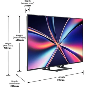 Hisense 50E8Q, 127 cm (50"), 3840 x 2160 px, LED, Smart TV, Wi-Fi, Noi... pas cher