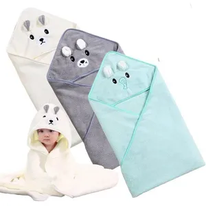 Serviette de Bain Bébé - Marque - Cape de Bain à Capuche - Molleton de...Vendu parcdiscount