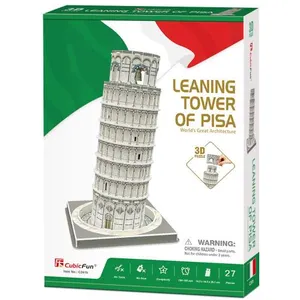 Cubicfun Puzzle 27 pièces - Puzzle 3D - Tour de Pise, Italie - Difficulté : 4/8