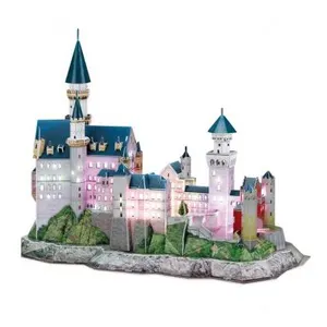 CubicFun Puzzle 128 Pièces : Puzzle 3D avec LED - Château de Neuschwanstein - D... pas cher
