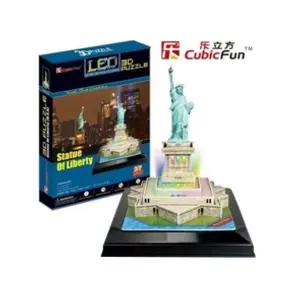 CubicFun Puzzle 37 Pièces : Puzzle 3D avec LED - Statut de la Liberté, pas cher