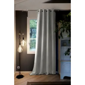 Housse De Rêve Rideau Occultant 140x280 cm Doublure polaire Polyester Gris Clair pas cher