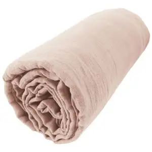 Comparateur de prix : Drap housse 100% Gaze de Coton 74 fils : Couleur - Rose, Taille - 90 x...