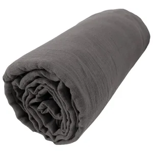 Comparateur de prix : Drap Housse 100% Gaze de Coton 74 Fils - Anthracite, 160 x 200 cm