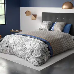 My Home Collection - Parure housse de couette Toki bleue 240x220 cm pas cher