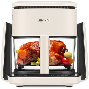 Comparateur de prix : Jimmy Air Fryer et Poêle à Frire 2 en 1, Friteuse à air Transparente Fenêtre Visible 4L, écran Tactile, 8 Programmes de Cuisson, 1100W Friteuse sans Huile, Température et Durée Réglables, AF3
