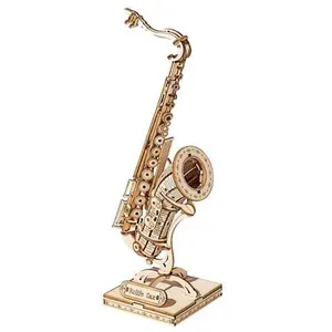 ROBOTIME DAM Saxophone modèle 3D réaliste avec beaucoup de détails, 136 pièces. Beige TU pas cher