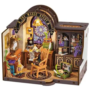 ROBOTIME Maquette Rolife Serre-livres Book Nook Bureau de magie pas cher
