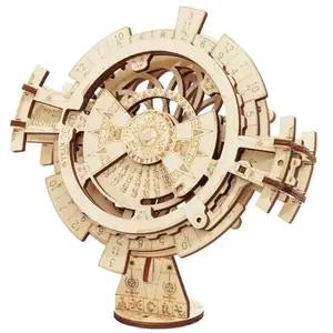 Robotime calendrier perpétuel kit modèle 17,5 cm en bois 26 pièces pas cher